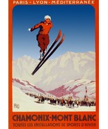 6175.Paris Lyon MediterraneÌ»å© Chamonix Mont Blanc Poster.Wall Art Deco... - $16.20+