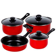 Gibson Home Chef Du Jour 7-pc Cookware Set True Red - $48.15