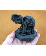 SH-ELE-3 black Elephant money coins figurine Shungite stone carving good... - €60,78 EUR