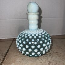 1940s Fenton Hobnail Moonstone Opalescent  Glass Perfume Bottle With Sto... - $29.69