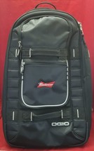OGIO Black Budweiser Logo TRAVEL BAG Wheeled Rolling Luggage Gear Backpack - $49.87