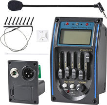 Acoustic Guitar Pickup,5 Band EQ Equalizer Guitar Preamp Piezo Pickup Tu... - $23.72