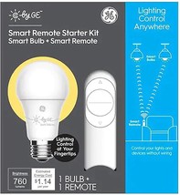 Ge C Starter Kit Remote With 60-Watt Eq A19 Soft White Dimmable Smart Led Light - $35.95