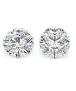 Lot of 2 CVD Lab Grown Round Cut Diamonds IGI Certified TCW = 4.03 Cts - €16.546,78 EUR