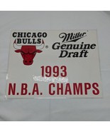 Chicago Bulls 1993 NBA Champs Miller Beer Laminated Bar Tavern Poster 14... - $16.84