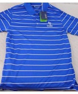 USAFA AIR FORCE ACADEMY BLUE WHITE STRIPED SHORT SLEEVE GOLF POLO SHIRT ... - $19.88