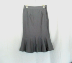 Kate Kasin  skirt midi Size Large gray flared hem unlined - £13.35 GBP