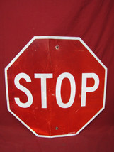 Retired &quot;Stop&quot; Street Sign Heavy Steel Road Highway - £47.47 GBP