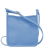 Longchamp Le Foulonne Small Zipped Leather Crossbody ~NWT~ Cloud Blue - $289.58