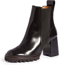 Mallory Rubber Lug Sole Elastic Gores Leather Ankle Boots - $280.00