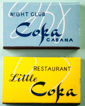 2 Matchboxes Coka Cabana Night Club Restaurant Little Wood Safety Matches - $5.00