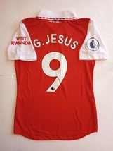 Gabriel Jesus #9 Arsenal FC EPL Match Slim Fit Red Home Soccer Jersey 2022-2023 - £79.93 GBP