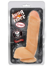 Blush Hung Rider Trigger 7&quot; Dildo W/suction Cup - Flesh - $38.99