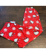NEW Sanrio 2023 Hello Kitty Christmas Red With Snowflakes Pajama Pants S... - $34.99