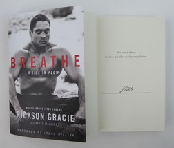 Rickson Gracie Breathe A Life In Flow Signed Autographed Hardcover Book 2021 - £139.80 GBP