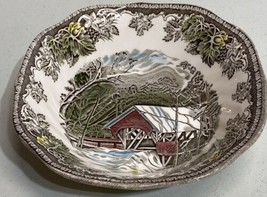 Johnson Brothers The Friendly Village Covered Bridge 6 1/8” Sq Cereal Bowl Each - £6.07 GBP