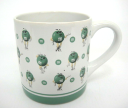 M&amp;Ms Mug Green Band Candy 2018 Large 4&quot;  Good Condition 14 oz - £5.88 GBP