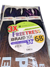SHAKE-N-GO Freetress 5X Braid 301 Natural Texture 28&quot; Color Omcopper - £7.67 GBP
