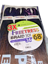 SHAKE-N-GO FREETRESS 5X Braid 301 Natural Texture 28" Color OMCOPPER - $14.73