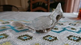 Vintage Glass Cardinal Bird Paperweight 5.25&quot; - £23.30 GBP