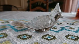 Vintage Glass Cardinal Bird Paperweight 5.25&quot; - £23.71 GBP