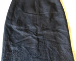 Jillian Jones Women Black A Line Skirt 6 Linen Blend Lined Punched Flowe... - $21.49