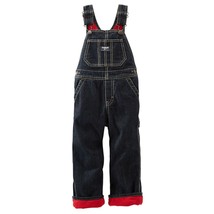 OshKosh B&#39;Gosh Black Denim Overall Onepiece Red Fleece Lined Sz. 12M Mon... - $389.77 MXN