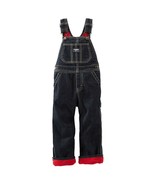 OshKosh B&#39;Gosh Black Denim Overall Onepiece Red Fleece Lined Sz. 12M Mon... - $375.62 MXN+