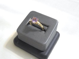 Department Store 18k Gold /Sterling Silver size 9 Amethyst Ring R643 - $57.60