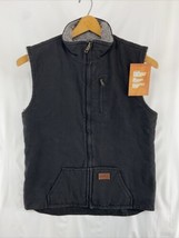 Forge Men&#39;s Workwear Black Canvas Sherpa Lined Vest Size XL NWT - £53.15 GBP