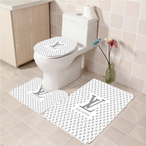     3Pcs/set Louis_Vuitton05 Bathroom Toilet Mat Set Anti Slip Bath Mat ... - $33.29+