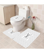     3Pcs/set Louis_Vuitton05 Bathroom Toilet Mat Set Anti Slip Bath Mat ... - $33.29+