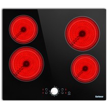 24 Inch Electric Cooktop 4 Burners Electric Stove Top, 220-240V Built-In Electri - £277.46 GBP