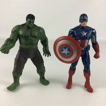 Marvel Avengers Captain America Incredible Hulk 7.5&quot; Action Figures 2011 Hasbro - £17.09 GBP