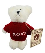 Boyds Bears Mini White XOXO Smooches Hugs Kisses Thinkin of Ya Red Sweat... - £47.50 GBP