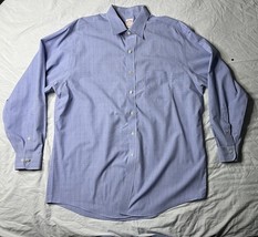 Brooks Brothers Shirt Men’s Size 17 4/5 Blue Long Sleeve Button Down Pla... - $16.00