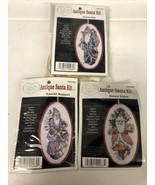 LOT of 3 Vtg Cross Stitch Kit Ashenclos  Santa Sinter Klaus Knecht Ruppert - $537.10 MXN