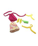 Mattel Barbie 1990&#39;s Fashions Skirt, Pink Shirt, Shoes, Purse &amp; Hangers - $7.95