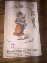 Vintage 1880&#39;s Glenwood Stove Ranges &amp; Parlor Stoves Trade Card Plymouth... - £15.30 GBP