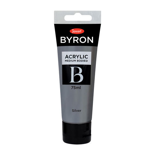Jasart Byron Acrylic Paint 75mL - Silver - $16.63