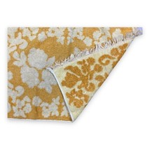 Vintage MCM Cannon Monticello Yellow Gold Floral Sculpted Pattern Hand Towel - £11.44 GBP