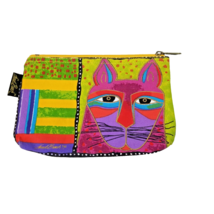 Laurel Burch Cat Bag Cosmetics Whiskers Colors Abstract Art Makeup Organizer - £10.40 GBP