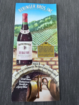 Beringer Brothers Winery California brochure Rhine House 1960s - $17.50