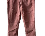 Universal Thread Womens Size 2 Coral Mid Rise Skinny Jeans Slit Raw Hem euc - $4.95