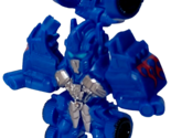 Hasbro Mini Bot Shots 2&quot; Transformer Tractor Truck to Robot 2011 Tomy Blue - £2.33 GBP