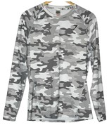 Gymshark Mens L Element Baselayer Long Sleeve Shirt Camo Ultra-Tight T S... - $16.69