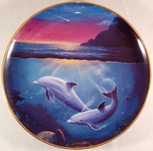 2 Franklin Mint Heirloom Collection Lmtd Edit Porcelain Dolphin Plates by Delray - $18.99