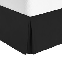 Hotel Luxury Pleated Tailored Bed Skirt - 14 Drop Dust Ruffle, Cal King ... - $33.99