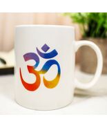 Pack Of 2 Feng Shui Yoga Meditation Sacred Mantra Ohm Bone China Coffee ... - $527.27 MXN
