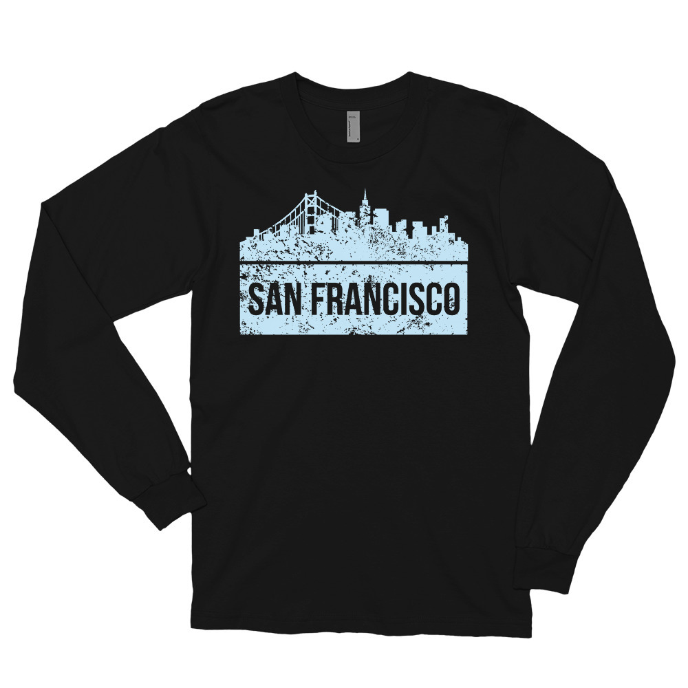 Vintage San Francisco Skyline City View San Fran Shirt Long sleeve t-shirt